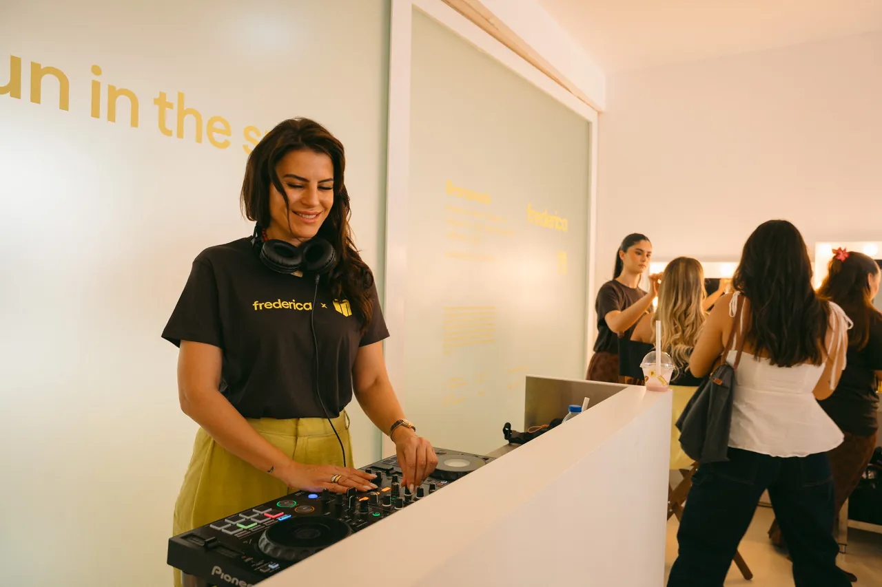 DJ set at a brand activation at Estrela 74